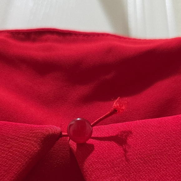 ASOS Red Jumpsuit with Ruffle Hem - Picture 7 of 9